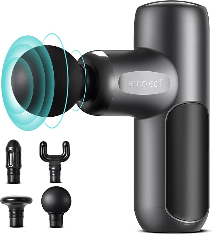 arboleaf Mini Massage Gun Deep Tissue Percussion Muscle Massager for Back Pain Relief Portable Small Travel Size Quiet Massager Gifts for Woman Man