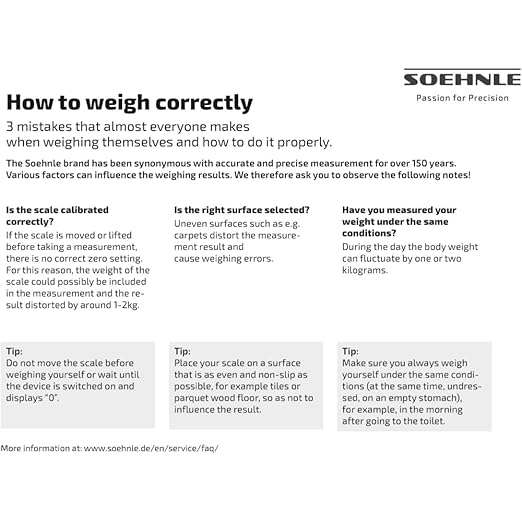 Soehnle Style Sense Bamboo Magic Digital Bathroom Scales Weight up to 180 kg in 100 gram Increments Display Visible When On Scales Including Batteries Personal Scales