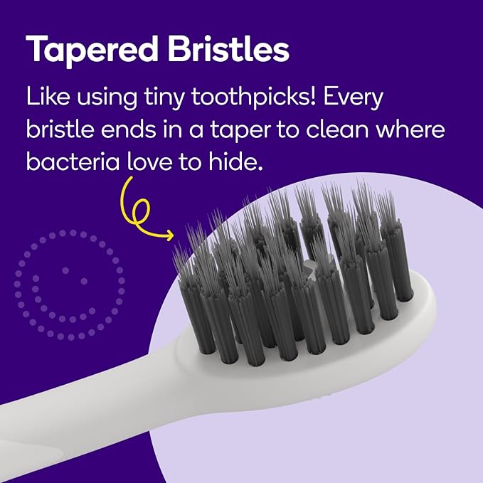 BURST Pro Sonic Electric Toothbrush Genuine Replacement Heads (White/3 Pack) | Soft Bristles for Deep Clean Stain &amp Plaque Removal
