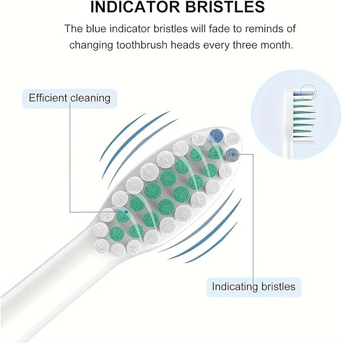 4/8pcs Replacement Toothbrush HeadsCompatible for PhilipsSonicare Replacement Electric Brush Head 4100 6500 6100 7500 5300 11(White 16pc)