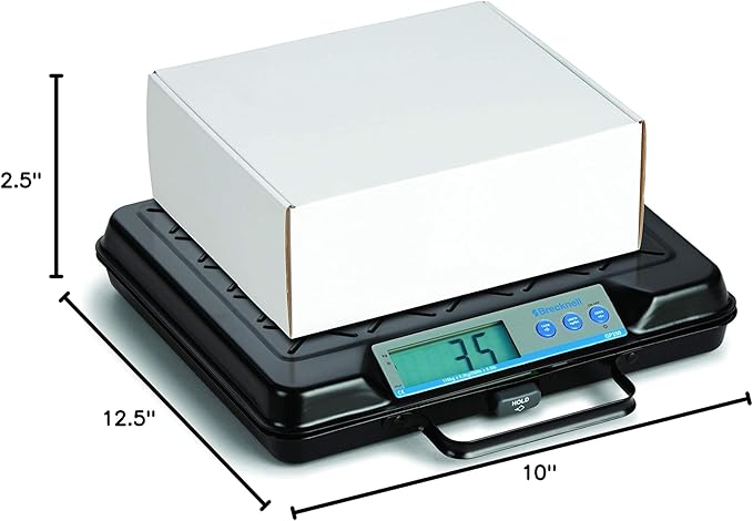 Salter Brecknell - Digital Bench Scales 250lb 12-1/2quotx11quotx2-1/5quot Black Sold as 1 Eac