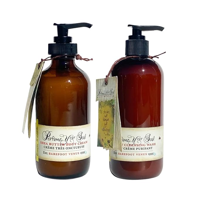 Barefoot Venus Creamy Cleansing Wash and Body Cream Bundle (Lemon Freckl)
