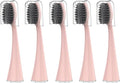 5/10pcs Replacement Brush Heads Compatible for Burst Pro Sonic Electric Toothbrush Soft Charcoal Bristles Refill with Dust Cover Cap(5pcs Pink)