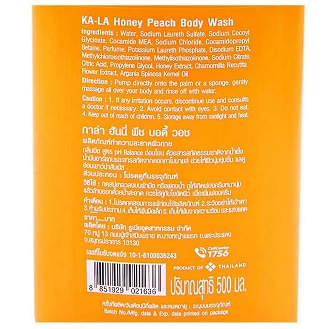 KA-LA Honey Peach Body Wash 500 ML.