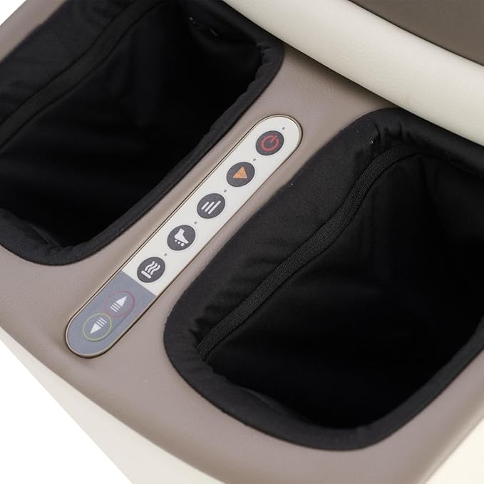 Human Touch Reveal Foot &amp Calf Massager Ottoman - Heated Air Compression 3 Auto-Massage Programs &amp Adjustable Intensity for Stress Relief Plantar Fasciitis &amp Circulation - Includes 1-Ye