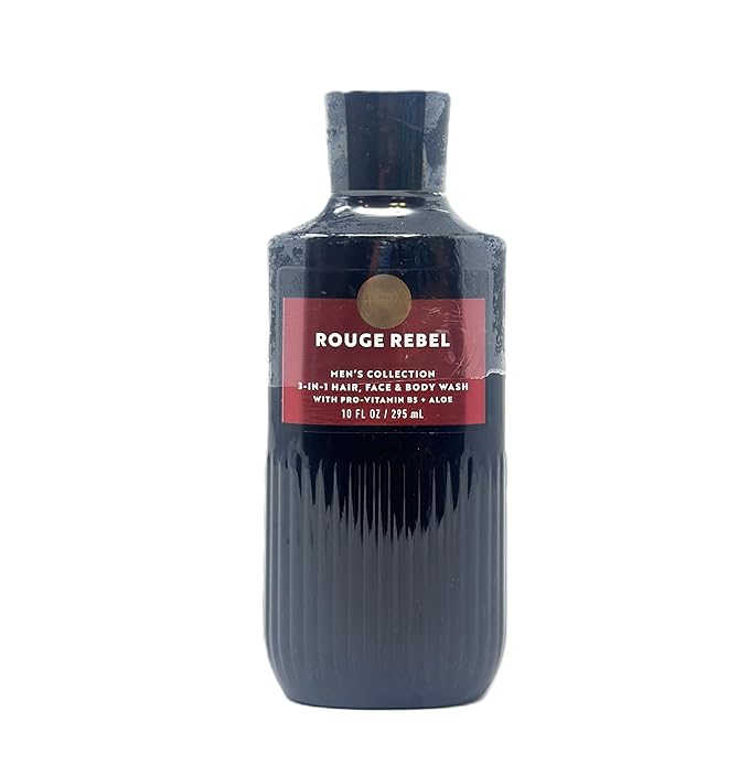 Bath and Body 3-in-1 Hair Face &amp Body Wash for men's collection (10 fl oz / 295 mL Rouge Rebel)