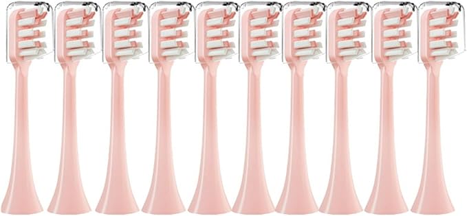 10pcs Replacement Brush Heads Compatible for X3 X5 V1 X3U(10PCS Pink)