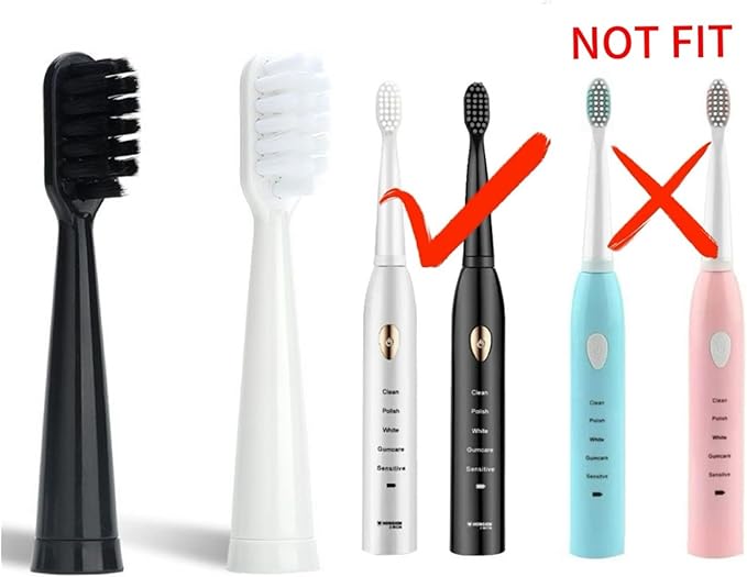 Replacement Toothbrush Heads Compatible for Jianpai JD005 RH2305/X.Q.M. B-1/Royalstar101 Soft Bristles Nozzles（16pcs）(16pcs White)