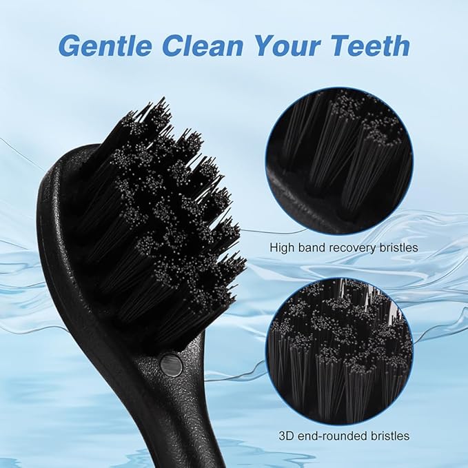 6 Pcs Replacement Toothbrush Heads for Curaprox Hydrosonic Electric Toothbrush Adults Black