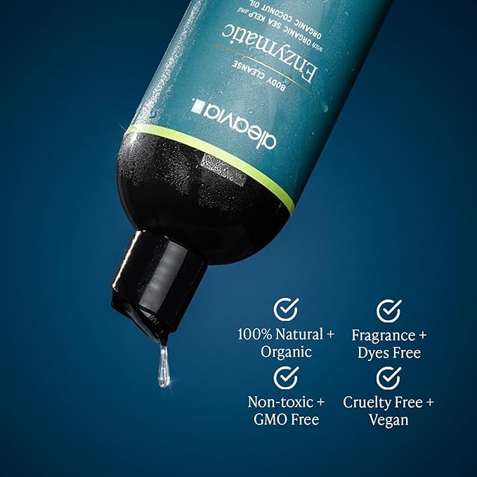 Aleavia Body Cleanse – Organic &amp All-Natural Prebiotic Body Wash with Organic Cucumber and Bitter Melon – Nourish Your Skin Microbiome – 16 Oz