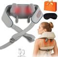 Neck &amp Shoulder Massager Portable Electric Back Massager with Soothing Heat 6D Shiatsu Neck Massager with Back Buckle Design Cordless &amp Quiet Operation Reduce Stress (Gray)