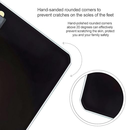 Black Guitar Scale with LCD Precision Weighing Scales Sturdy Tempered Glass Weight Scales Easy-to-Read Anti-Slip Weight Digital Bathroom Scale for Daily