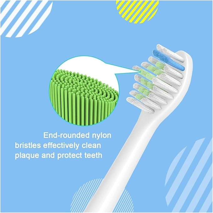 16/32pcs Toothbrush Heads Compatible for Replacement Brush Fit Easy Clean Gum Health(16pcs White)