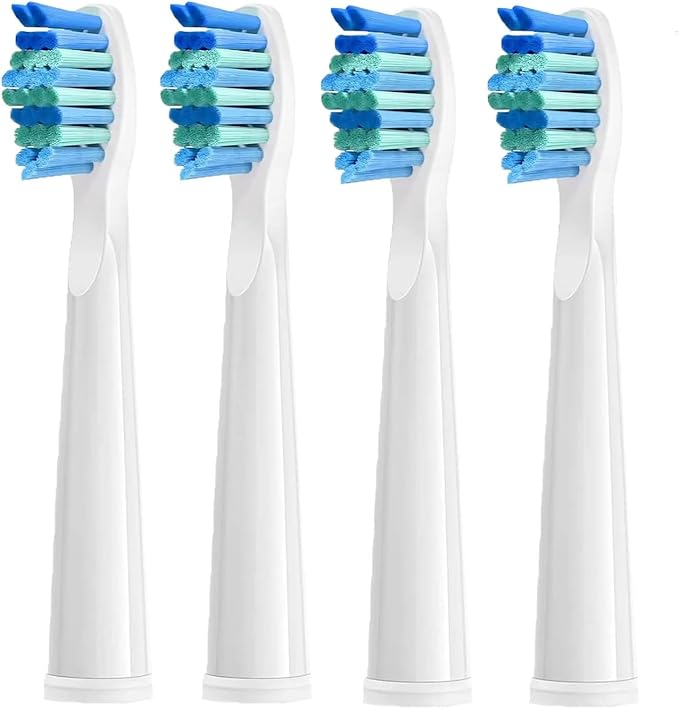 4 Pcs Electric Toothbrush Heads Compatible with Fairywill D7/D8/FW507/FW508/FW551/917/959/SG-E9(White)