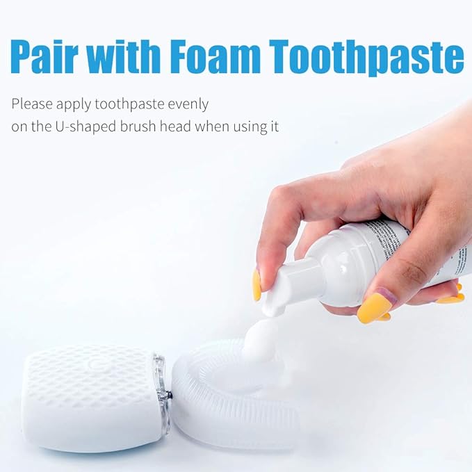 Automatic Toothbrush U Shaped Toothbrush for Adults 360° Toothbrush 30'' Automatic Timer Wireless Charging Washable Travel Home