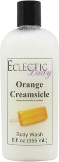 Eclectic Lady Liquid Pearl Body Wash - Orange Creamsicle Scent 3-in-1 Use For Bubble Bath Hand Soap &amp Body Wash Phthalate-Free Orange Creamsicle Fragrance Handcrafted in USA (8 oz)