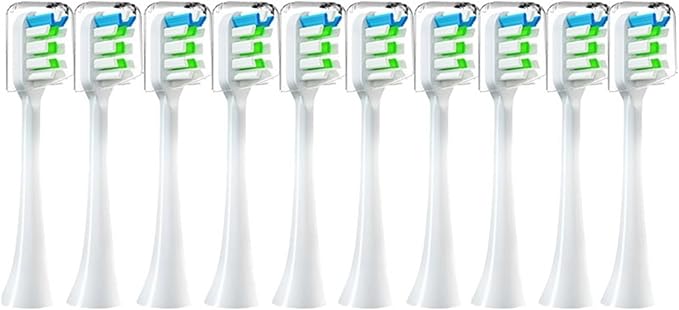 10pcs Replacement Brush Heads Compatible for X3 X5 V1 X3U(10PCS White)