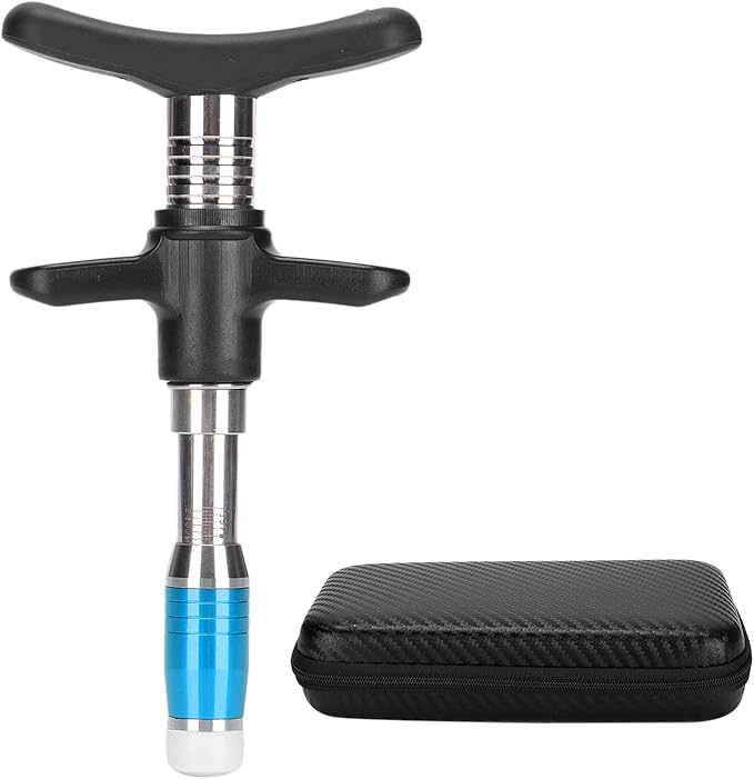 ZJchao Chiropractic Adjustment Tool 10 Levels Manual Single Head Spinal Massager Hand Back Massage Tool Gun Device Portable Chiropractic Adjustment Tool (Blue)