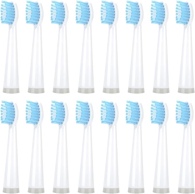 Compatible for AUX A11 Electric Toothbrush Replacement Heads Soft Brush Bristles Nozzles(16PCS White)
