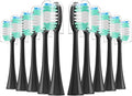10 Pieces Large Brush Head Crescent-Shaped BristlesCompatible for Toothbrush Soft Bristle Deep Clean Teeth(Black)