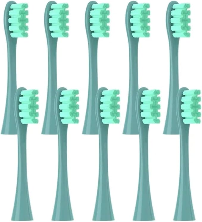 10PCS Vacuum Sealed Packed Replacement Brush HeadsCompatibility for Oclean X PRO/ Z1/ F1/ One/Air 2 /SE Soft Deep Cleaning(10pcs Green)