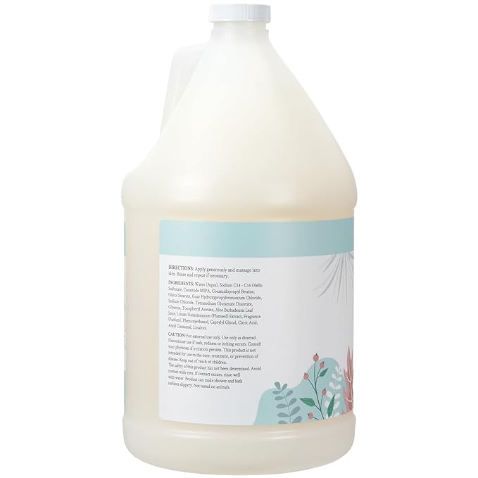 Ginger Lily Farms Botanicals Nourishing Body Wash 100% Vegan &amp Cruelty-Free Cucumber Mint Bliss Scent 1 Gallon (128 fl oz) Refill