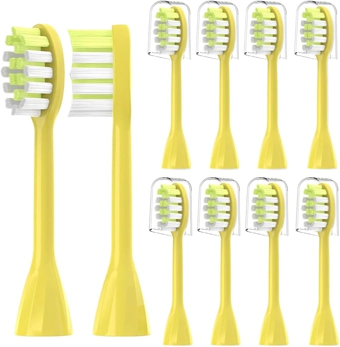 16pcs Replacement Toothbrush HeadsCompatible for One Care Electric Head HY1100 HY1200 BH1022(Yellow)