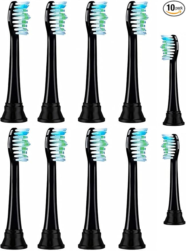 Replacement Toothbrush Heads Compatible with OperanBrush Heads Only for Operan Electric Toothbrush10 Pack Black