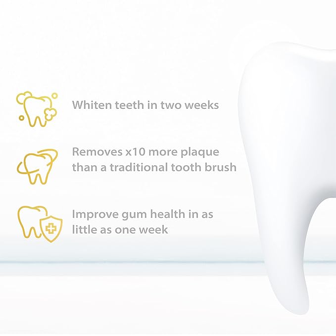 Wagner Stern Ultrasonic whitening Toothbrush with Pressure Sensor. 5 Brushing Modes and 4 Levels of Intensity 8 Soft bristles Travel case.