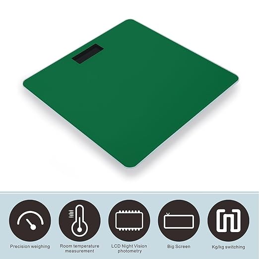 Automatic Switch Digital Bathroom Weighing Scale Smart Scale for Body Weight Green