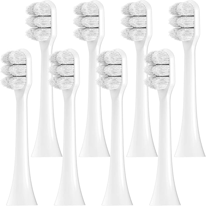 2/4/8/12 PcsCompatible for Philips Electric Toothbrush Replacement Brush Heads Professional Soft Toothbrushes Head(White-12 Pcs)