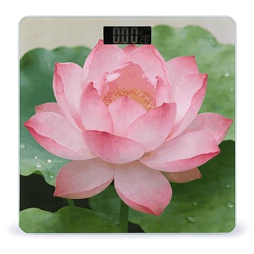 Displaying Weight ScaleClear LED Display Bathroom Digital Weighing ScaleTempered Glass Digital Bathroom Scale for Body Weight Capacity Up to 400 Lbs