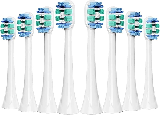 Compatible for Sonic Care Toothbrush Brush Head HX3/HX6/HX9 Series HX3210/3211/6150/6500/6510/6530/9342/6730 Replacement(8pcs)