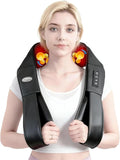 cotsoco Neck Massager Shiatsu Shoulder Massager with Heat Portable 3D Ergonomic Deep Tissue Shoulder and Back Massager for Pain Relief Birthday and Christmas Gifts for Mom and Dad Men and Women