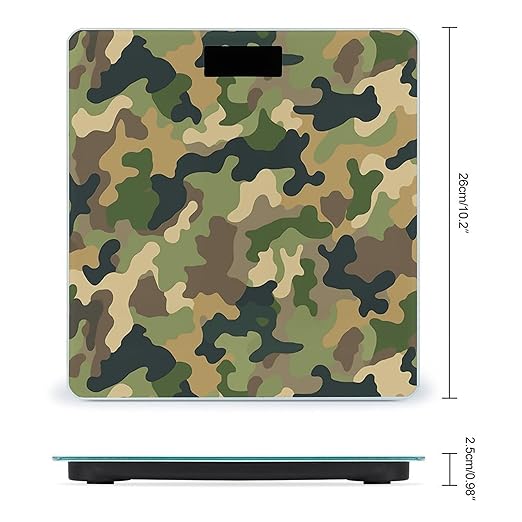 Solid Color Camouflage Smart Scale for Body Weight Accurate Bathroom Scale with LED Display Digital Weight Scales Weighing Machine High Precision Scales for Bath Home