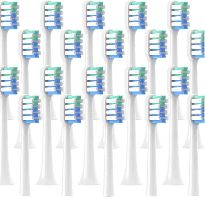 20/50PCS Compatible for Replacement C1 Sensitive Clean Whitening Brush Soft Bristle Sonic Electric Toothbrush Nozzles(20Clean)