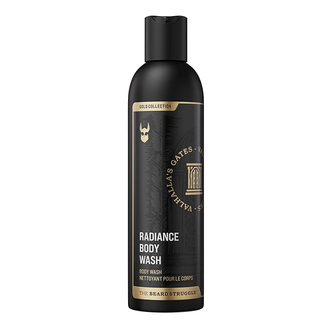 The Beard Struggle Men's Body Wash Valhalla's Gates - Gold Collection - Skin Cleaning Agent - Natural Body Wash - Shower Gel Liquid Soap - 240 mL / 8 US. fl. oz.