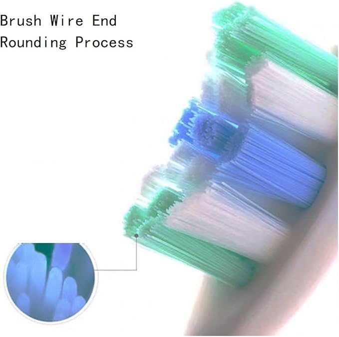 16Pcs Replacement Brush Heads Compatible for Toothbrush Head Deep Clean Type/Soft Bristle(Soft Hair White)