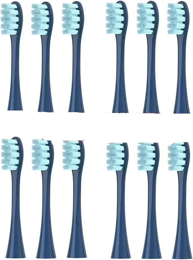 8/12/16Pcs Electric Toothbrush Replacement Brush HeadsCompatible for Oclean X/One/Air 2/ SE/X PRO/ Z1/ F1(12 Pcs Blue)
