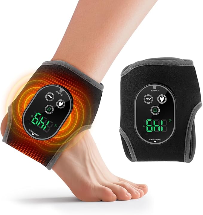 Foot Massager for Pain Relief Ankle Massager with Heat Ankle Heating Pad Heated Wrap Brace for Pain Foot Renew Foot Warmer Gift