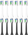 4/8/12/16 Pcs Replacement Toothbrush Heads Compatible for PhilipsSonicare Electric Toothbrush Refills for 1100 2100 4100 5100(6White 6Black)