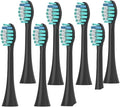 Compatible with FELFRI FTB-002 Electric Toothbrush Head Vacuum Brush with Dust Cover Bristles and Replaceable Nozzle(8PCS Black)