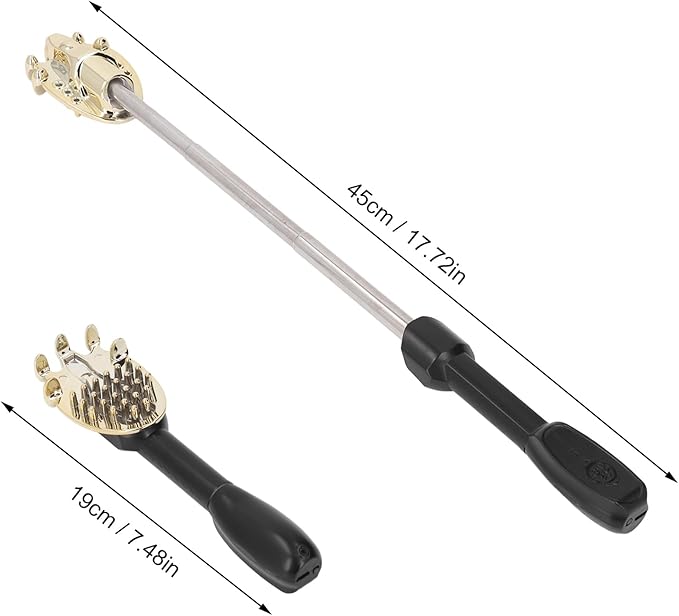 Hztyyier Electric Back Scratcher Extendable Massage Tool Black Portable Itch Relief for Home and Travel