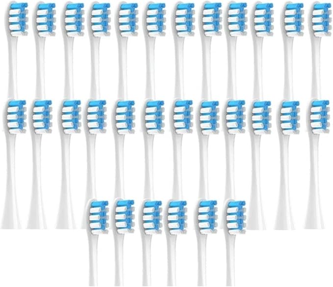 30/50PCS  Compatible for X/X PRO/ Z1/ F1/ One/Air 2 /SE Replacement Head Toothbrush Nozzles Soft(30Green)