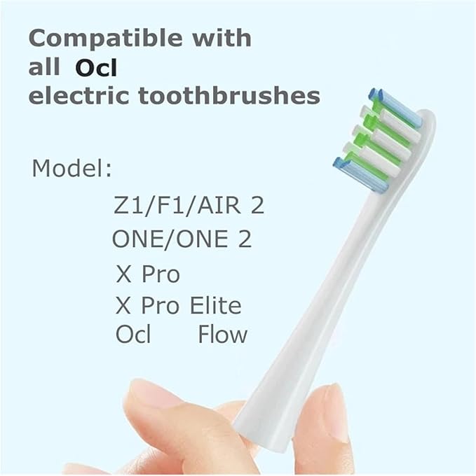 Replacement Brush Heads Compatible for OCL EAN Flow/X PRO Elite/X PRO /F1/Z1/One/ Air2 Sonic Electric Toothbrush Nozzles Soft Dupont Bristle(3 FOC)