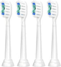 Replacement Toothbrush Heads Compatible with Philips Sonicare Electric Toothbrush Brush Head 1100 2100 4100 5100 5300 6100 7500(White-4 Pcs)