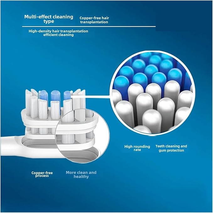 12Pcs Electric Toothbrush Replacement Heads Compatible for FLYCO FT7105/FT7106/FT7108/FT7205 Packaging with Dust Cover(Black)