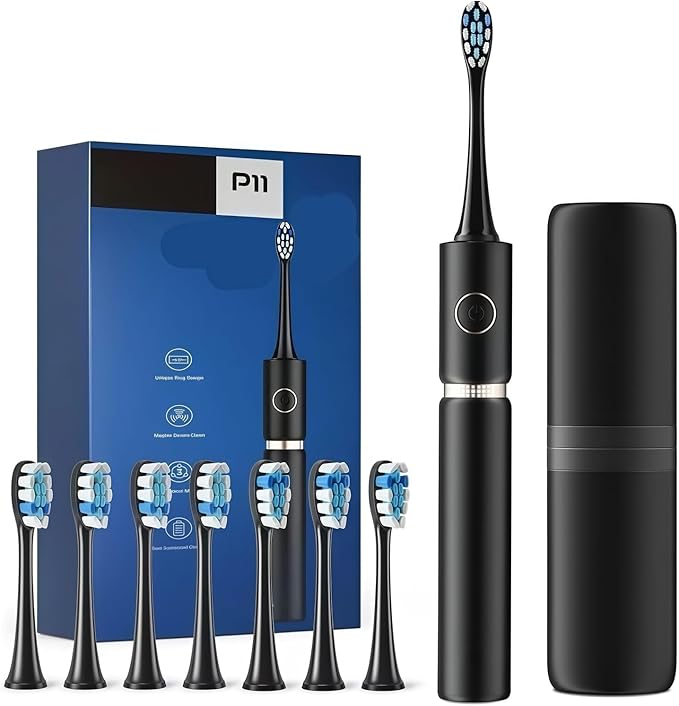 Electric Toothbrush Heads Compatible with Fairywill P11 Electric Toothbrush Replacement Brush Heads(White 8PCS)