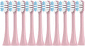 10PCS Replacement Toothbrushes Head Compatible for SOOCAS X3/X3 Pro/X1/V1/V2/D3/X3U/X5 Soft Sonic Electric Brush Clean Nozzles(10Pink)