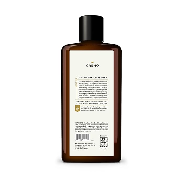 Cremo Rich-Lathering Sage &amp Citrus Body Wash A Revitalizing Combination of Bright Mandarin Dry Herbs and White Cedar 16 Fl Oz (2-Pack)